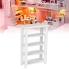 VGEBY Dollhouse Display Shelf, Miniature Wooden Furniture Model, 4-Layer Shelf