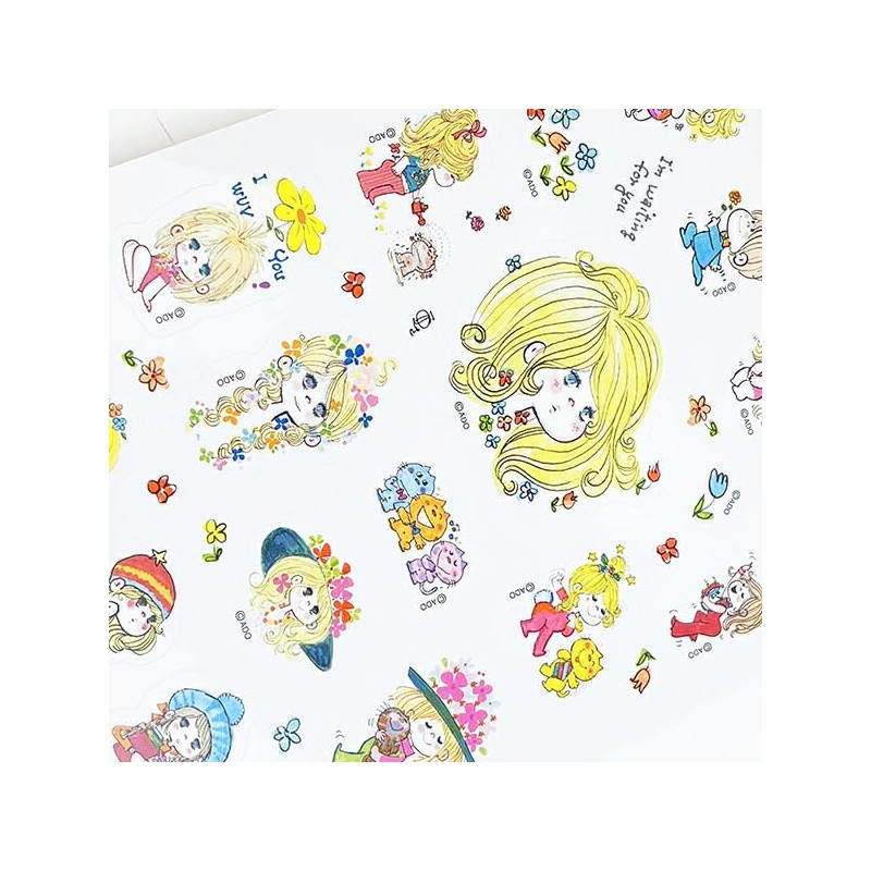 Ado Mizumori Square Memo Pad with Sticker, White 405498 Ado