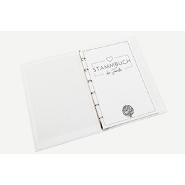 Hochzeitideal Alto Family Family Family Book Pale Green 21.0 cm x 15.0 cm - Bookbinding Linen Family Book Registry Office with 6-Way Ring Mechanism for Certificates with Authority Holes