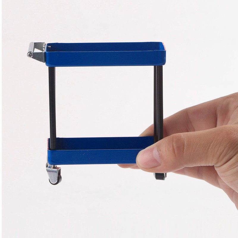 Mini 2‑Tier Tools Storage Trolley Mobile Workshop Garage Repair RC