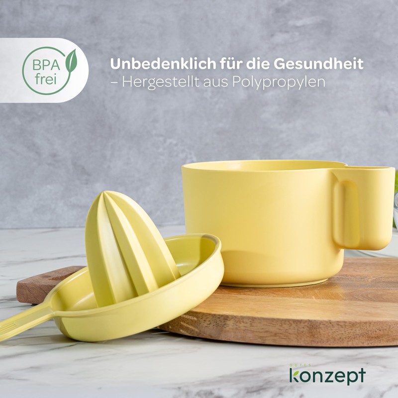 KONZEPT Lemon Squeezer, Orange Squeezer with Container 500 ml -