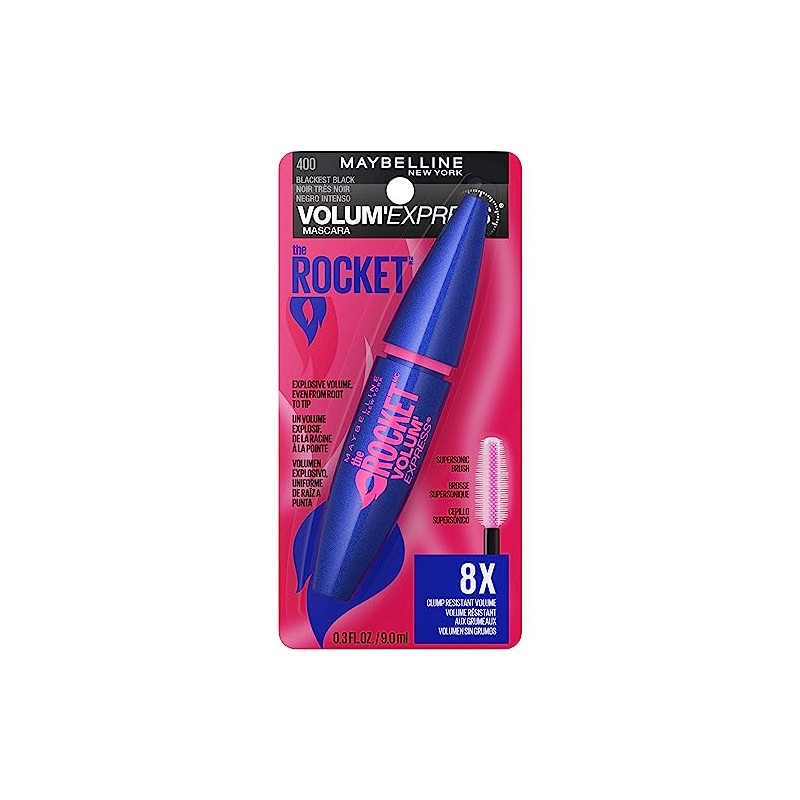 Maybelline New York Volum' Express The Rocket Washable Mascara, Blackest