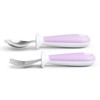 Munchkin® Raise™ Toddler Fork and Spoon Utensil Set, Rest Keeps