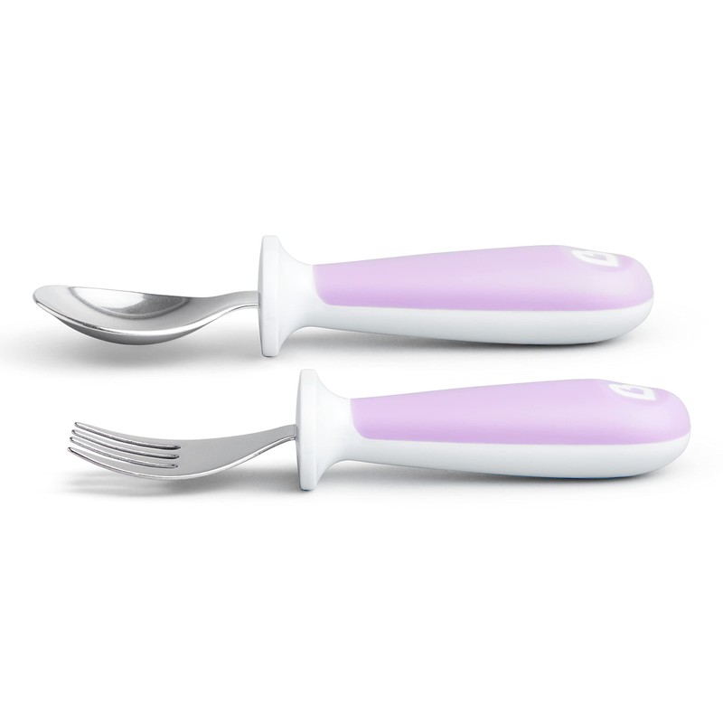 Munchkin® Raise™ Toddler Fork and Spoon Utensil Set, Rest Keeps