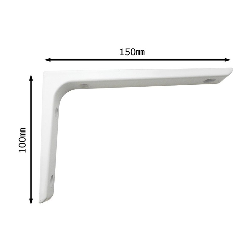KG Wai Industrial Aluminum Shelf Bracket, 100X150, White