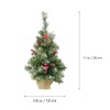 Tomaibaby 1Pc Pine Tree with Wood Base Mini Christmas Tree