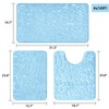 JOYART Bathroom Rugs Sets 3 Pieces,Cobblestone Memory Foam Bath Mat