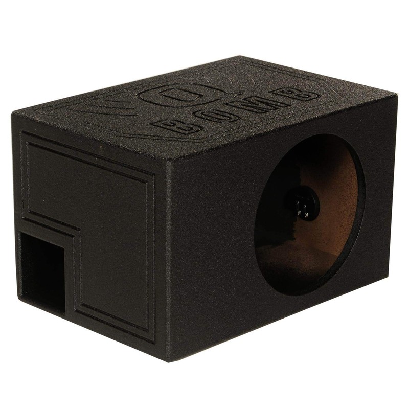 Q Power Single 8-Inch Vented Chamber Subwoofer Box, Side-Ported Design