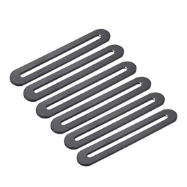 Xiaoyztan 6 Pcs Straight Mending Plate Thickened Steel Joining Plates Furniture Repair Fixing Plates Straight Brackets Single Slot 4.3x0.75in Black