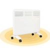 Vilobos Space Heater,1000W Electric Convector Heater with Wheels Freestanding/Wall Mounted,Smart