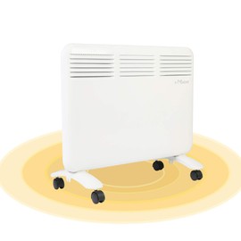 Vilobos Space Heater,1000W Electric Convector Heater with Wheels Freestanding/Wall Mounted,Smart Heater Panel,LED Display 24H Timer, Quiet, Overheat Protection,for Home and Office