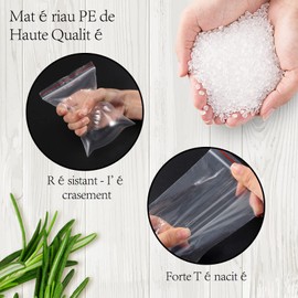 Vinabo 600 x Ziplock Bags, Zip Lock Bags, Quick Release Bags, Transparent Ziplock Bags, Zip Set, Zip Bag, Thickness 80 μm, Food Safety, 100 x 6 Bags (6 Sizes)