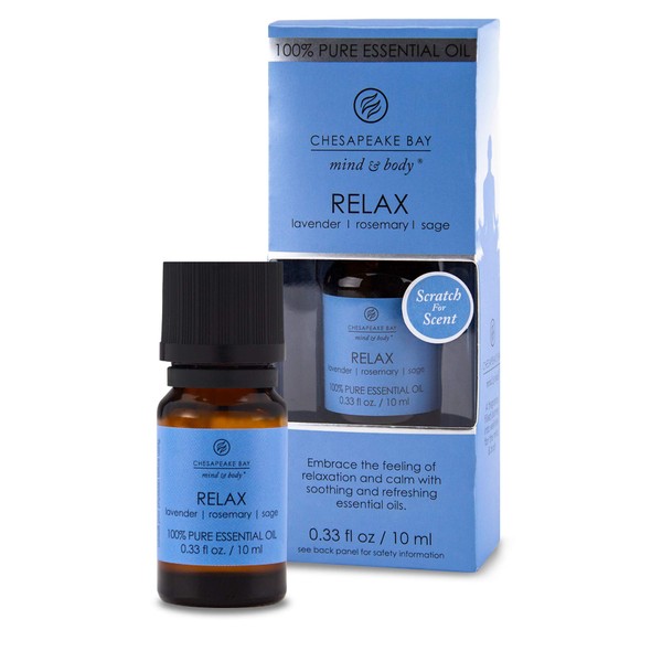 Chesapeake Bay Candle 100% Pure Essential Diffuser Oil, 10ml, Relax (Lavender Rosemary Sage)