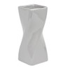 Twist grey ceramic flower bouquet vase