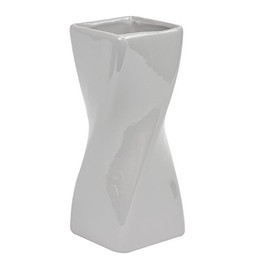 Twist grey ceramic flower bouquet vase