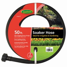 50' Foot Black Rubber Garden Drip Soaker/Sweater Hose - Pack of (1)
