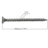 M4 Wood Screws Zinc Plated Silver Long 2.5 inch (0.16"
