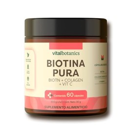 Biotina Pura Colageno Hidrolizado Capsulas Vitalbotanics Suplemento Multivitaminico Vitamina Hombre Mujer Vitaminas