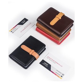 AYCLIF Unisex AYC-KRHL Khaki Faux Leather Buckle Closure Card Holder, khaki