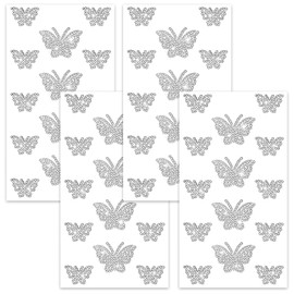 RGOAANC 4 Sheets Rhinestone Butterfly Stickers, Car Decoration Stickers, Crystal Car Stickers, Glitter Bling Butterfly Crystal Self Adhesive Sticker Universal for Cars Bumper Window Laptops Luggage