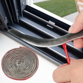 FIFIFO 50ft Neat Pile Self Adhesive Seal Strip for Windows and Door,Weather Stripping Seal for Soundproofing, Windproof, Dustproof, Stronger Stickiness,0.35" Wide X 0.35" Thick,Grey