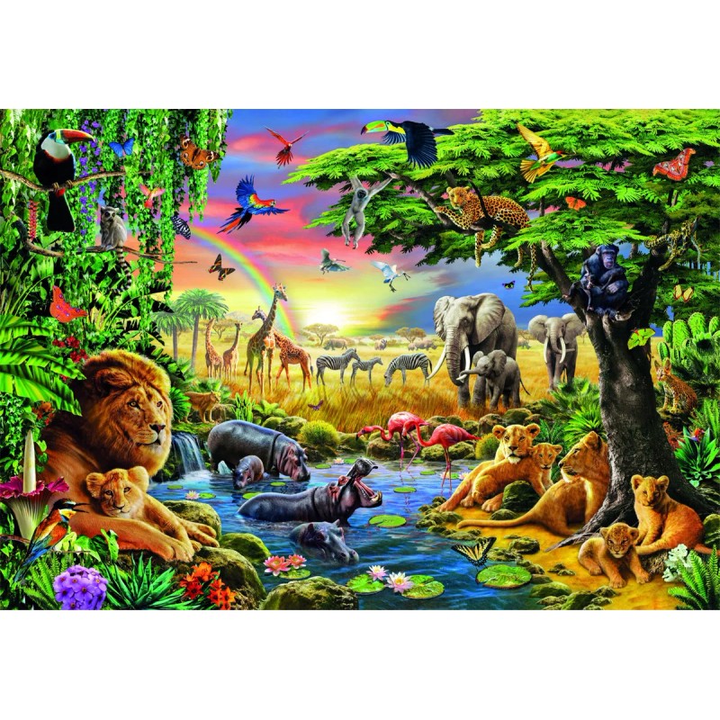 Clementoni Rompecabezas La Sabana Africana 2000 Pz Clementoni Elefante