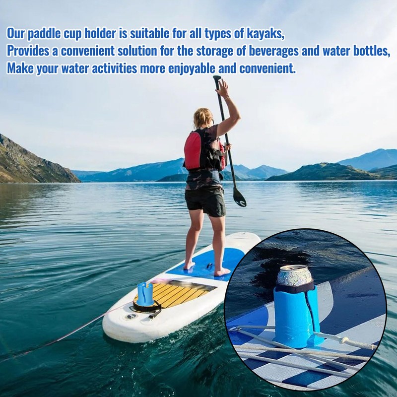 2Pcs Paddle Board Cup Holder Universal Kayak Drink Holder, Anti-Toppling