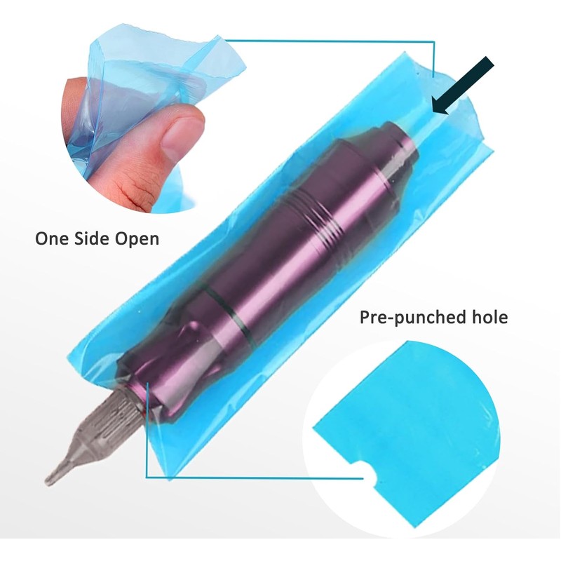 Yugui 200Pcs Largetattoo Pen Machine Cubre Y 8Pcs Tattoo Grip