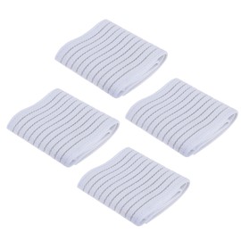 Elastic Wrist Bandage Support Wrap, 4 Pieces Breathable Compression Wrist Brace, Protective Wraps for Men Women Gym Sports Exercise Tennis Carpal [White]