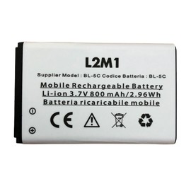 L2M1 Batteria per Brondi Magnum 4 / Stone+ / Supplier Model BL-5C Li-ion 3.7V 800mAh 2.96Wh