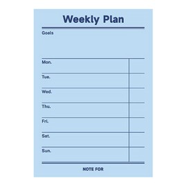 Mini Undated Weekly Planner Scheduler Planning Notepad - Horizontal Days of Week Paper Note Pad, Planner Organizing
