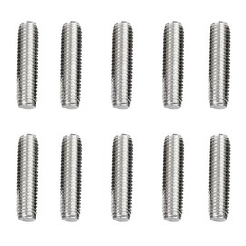 10pcs Steel Studding Threaded Bar Rod,Stainless Steel Threaded Rod Full Thread Studding Bar M6*140mm