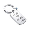 Suithink Couples Keychain, I Love You Most. The End. I
