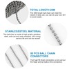 66Feet/20m Stainless Steel Ball Bead Chains, 2.4mm Diameter Beaded Roller