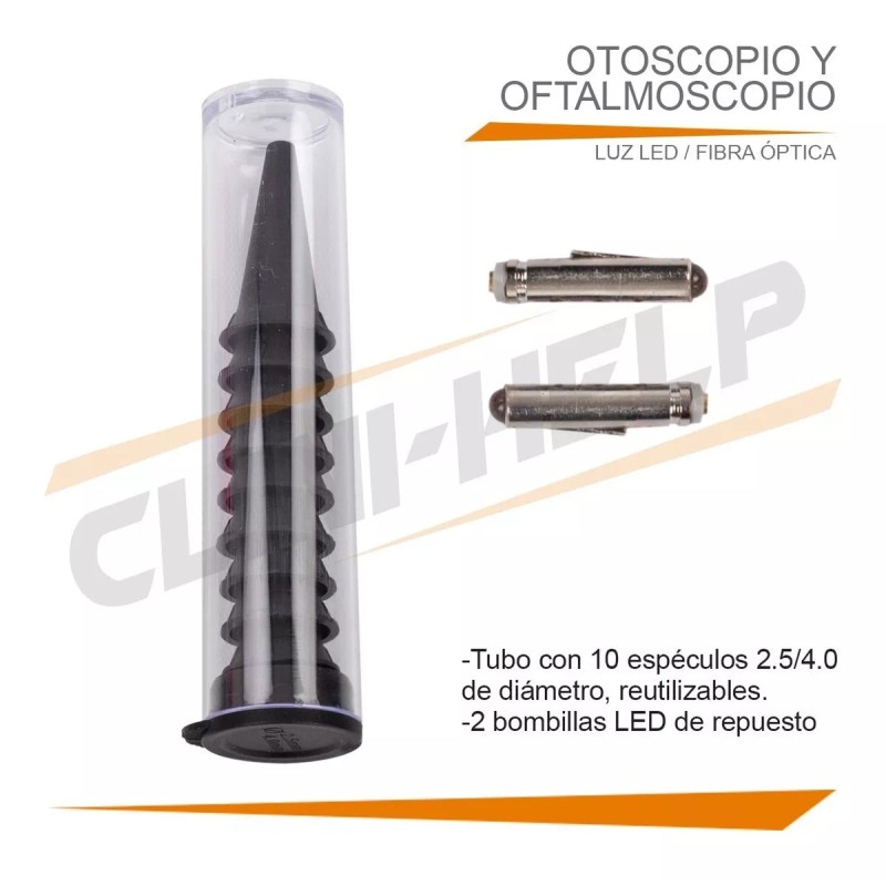Clini-help Otoscopio Oftalmoscopio Medico Diagnostico Luz Led Estuche