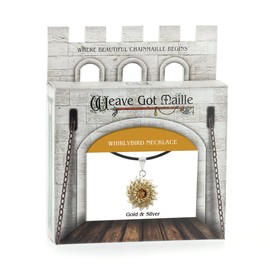 Weave Got Maille Whirlybird Chain Maille Necklace Kit, Gold and Silver