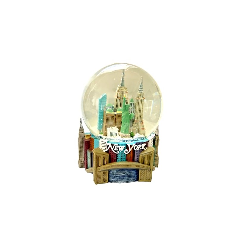 Musical Color New York City Skyline Snow Globe Souvenir 5