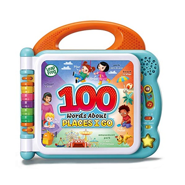 LeapFrog 100 Words About Places I Go Learning Book, Pre School Book for Kids, Musical Learning Toy with Objects and People, Educational Toy Book with Facts and Sound Effects, Kids Aged 18 Months +