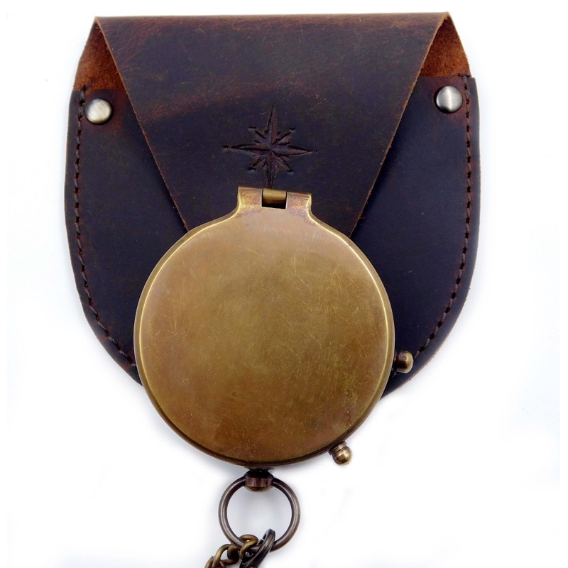 KHUMYAYAD - Brass Compass with Inspirational Saying for Son Engraved