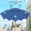 9' Patio Umbrella with Push Button Tilt and Crank, Double