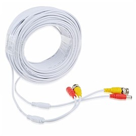 SLLEA White 150ft BNC Extension Cord Compatible with Lorex LAB243SB 4MP HD Bullet Security Camera