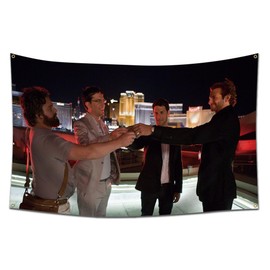 LCFhome Hangover Wolfpack Rooftop Cheers Toast Flag Tapestry 90x150cm College Dorm Bedroom Man Cave Decor