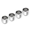 Set of 4 Coffee Cups, Stainless Steel, Double-Walled Insulation, Prevent