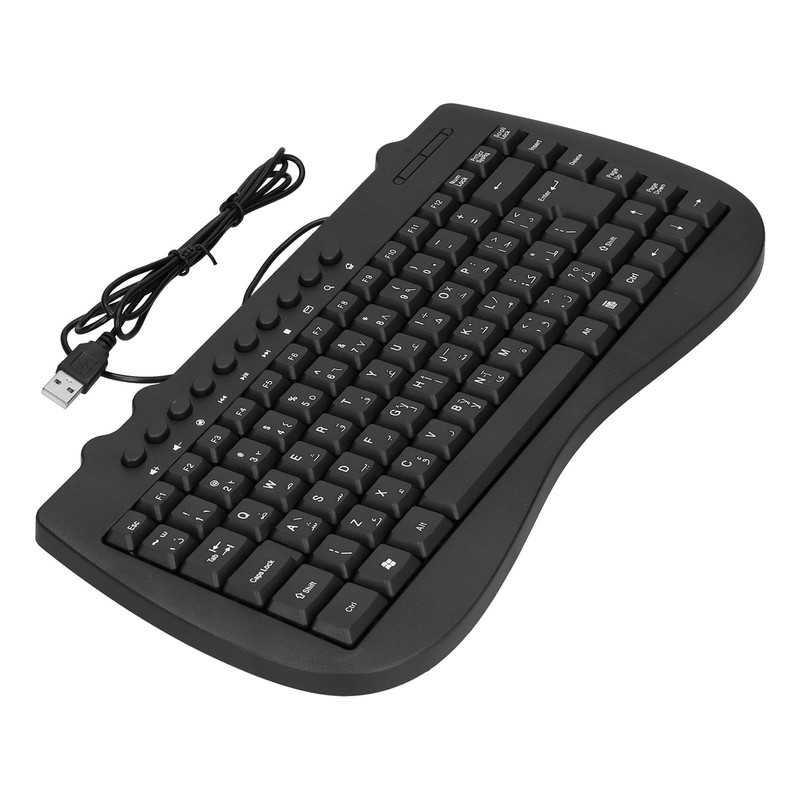 USB Keyboard Durable Plastic 87 Keys KB‑301B Keypads General Ergonomically