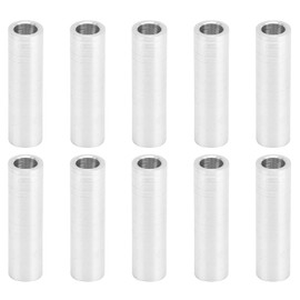10Pcs Aluminum Spacer, 6mm OD x 4mm ID Round Aluminum Alloy Unthreaded Standoff Spacer Support Fittings for Screws Bolts and Rods (24mm)