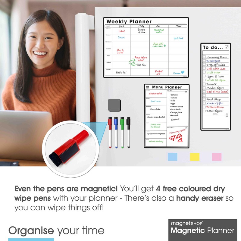 TMS Magnetic Meal Planner Bundle | Whiteboard Planner Set (5