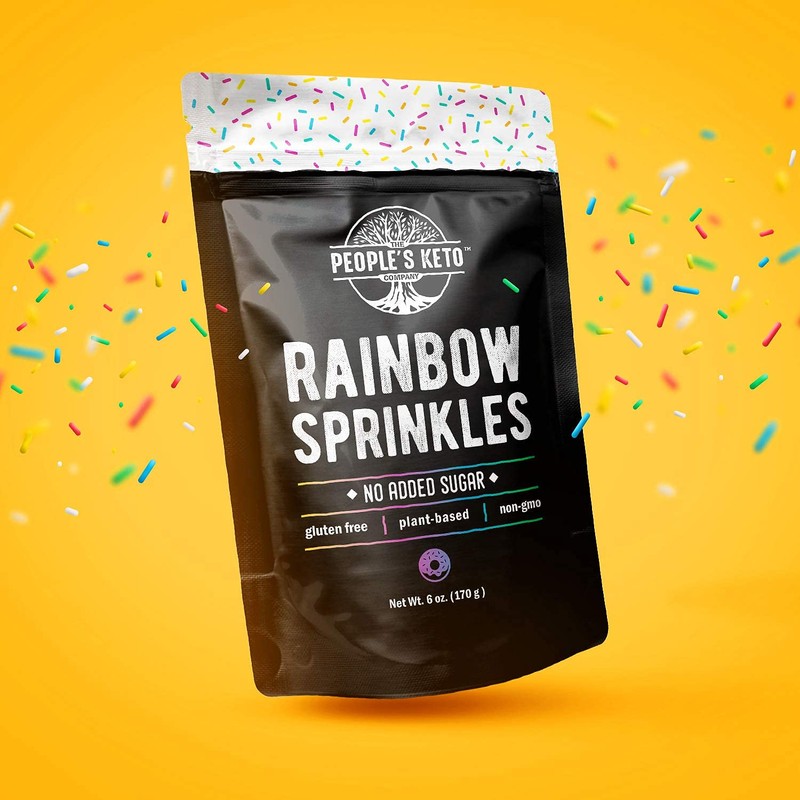Keto Sprinkles, 6 oz. Larger Value Size, Dye Free, Non-GMO,