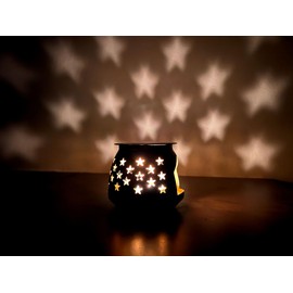 TRINTURA Incense Burner with Star Sieve and 20 g Boswelia Incense Set Black Gold