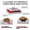 Fire Pit Mat, 150 x 99 cm, Square Fireproof Mat,