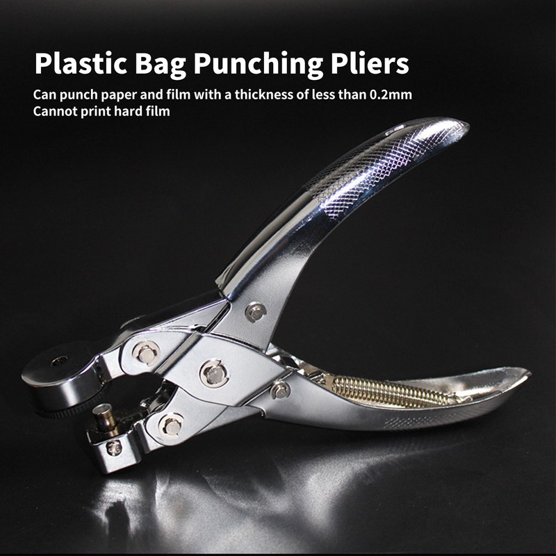 Plastic Bag Hole Puncher Zinc Alloy Handheld Single Round Hole